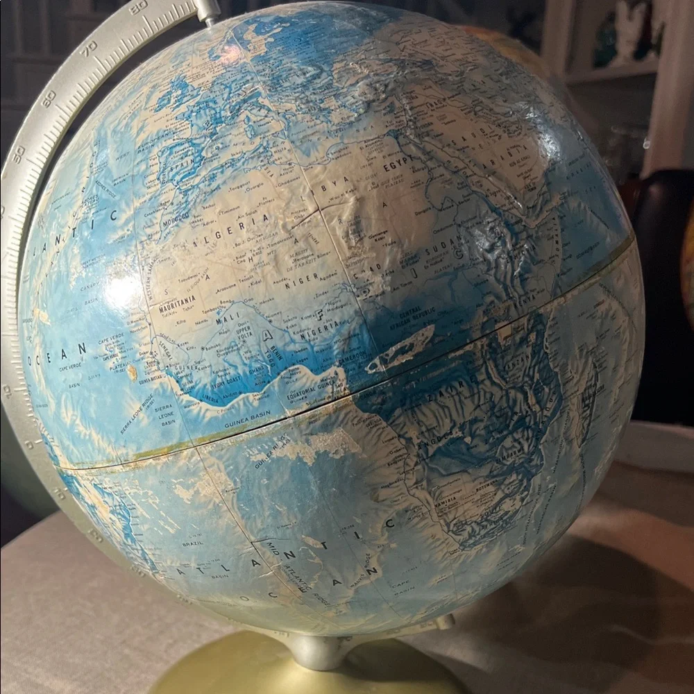 Rand McNally Blue and Cream World Portrait Globe